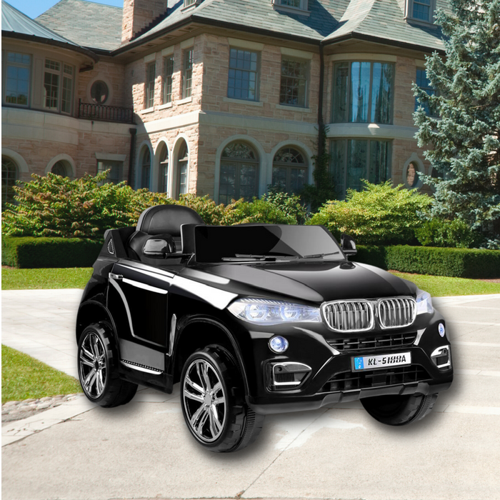 BMW X5 Inspired Kids Electric 12V Ride On Car Black with Remote Control