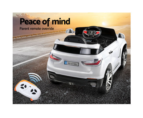 BMW X5 Inspired Kids Electric 12V Ride On Car White with Remote Control
