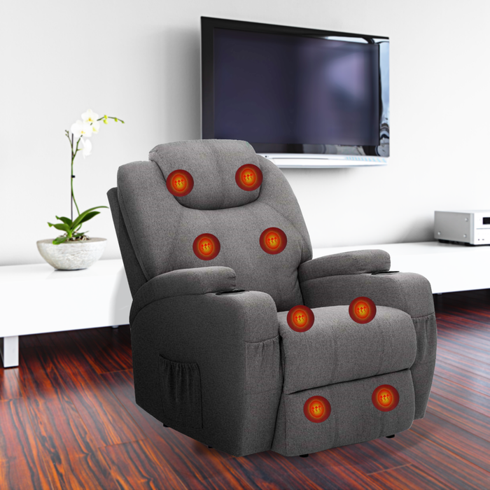 Electric Fabric Heating Recliner Massage Chair