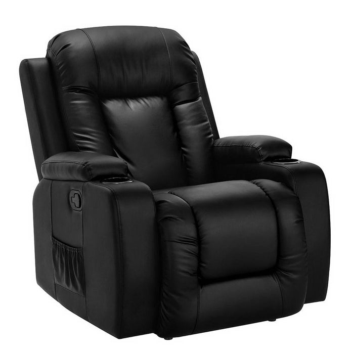 Electric PU Luxury Leather Heating Recliner Massage Chair