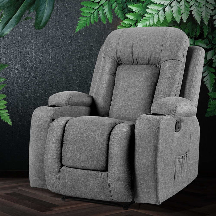 Electric Fabric Heating Recliner Massage Chair