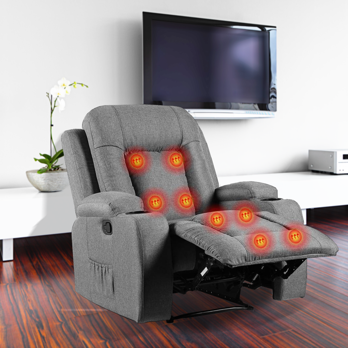 Electric Fabric Heating Recliner Massage Chair