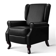 Bostin Life Recliner Chair Luxury Lounge Armchair Single Sofa Couch Pu Leather Black Furniture >