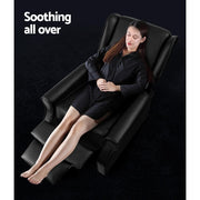 Bostin Life Recliner Chair Luxury Lounge Armchair Single Sofa Couch Pu Leather Black Furniture >