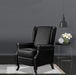 Bostin Life Recliner Chair Luxury Lounge Armchair Single Sofa Couch Pu Leather Black Furniture >