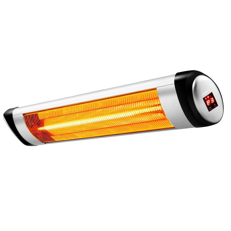 Devanti Electric Radiant Heater Patio Strip Heaters Infrared Indoor Outdoor Remote Control 2000W