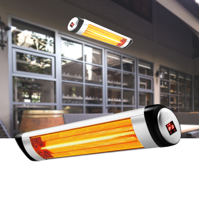Electric 2000W Infrared Radiant Indoor Outdoor Patio Strip Heater with Remote Control