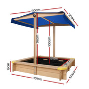 Bostin Life Keezi Wooden Outdoor Sand Box Set Pit- Natural Wood Baby & Kids > Toys