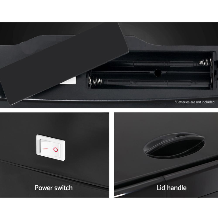 45L Automatic Motion Sensor Kitchen Rubbish Bin - Black