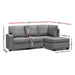 Bostin Life Sofa Lounge Set 4 Seater Modular Chaise Chair Suite Couch Fabric Grey Dropshipzone