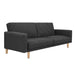 Bostin Life Sofa Bed Lounge 3 Seater Futon Couch Wood Furniture Dark Grey Fabric Dropshipzone