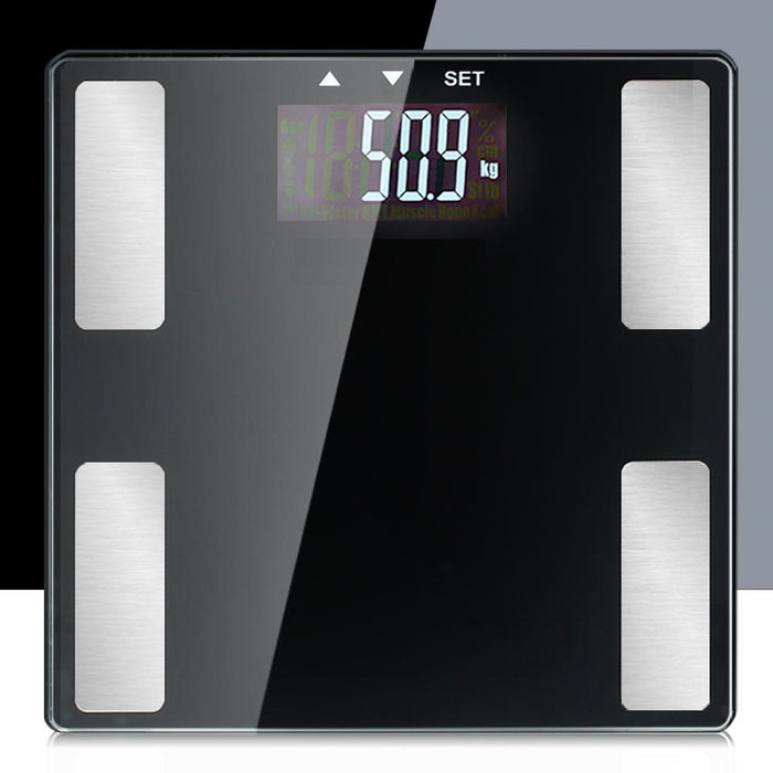 Electronic Digital Body Fat Scale Bathroom Weight Scale-Black
