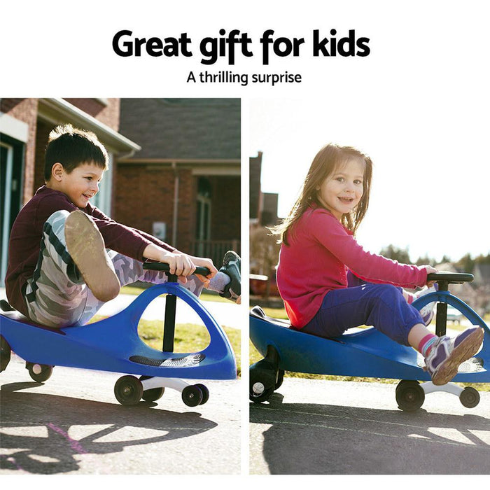 Bostin Life Keezi Kids Ride On Swing Car - Blue Baby & > Cars