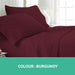Bostin Life Giselle Bedding Queen Burgundy 4Pcs Bed Sheet Set Pillowcase Flat Dropshipzone