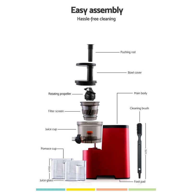 Cold Press Slow Juicer Red