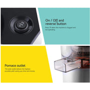 Bostin Life Devanti Cold Press Slow Juicer Silver Dropshipzone