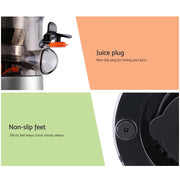 Bostin Life Devanti Cold Press Slow Juicer Silver Dropshipzone