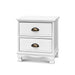 2X Artiss Bedside Tables Drawers Side Table Nightstand Vintage Storage Cabinet Dropshipzone