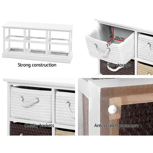 Bostin Life Storage Bench Shoe Organiser 6 Drawers Chest Cabinet Rack Box Shelf Stool Dropshipzone