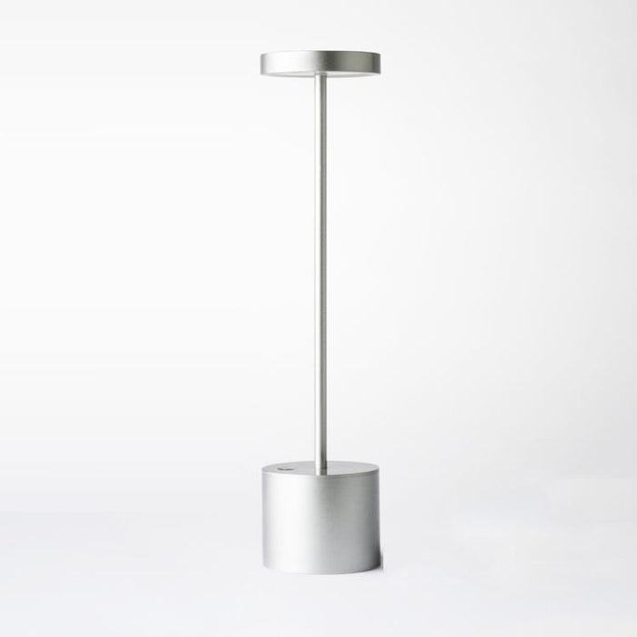 USB Powered Decorative Minimalist LED Table Desk Lamp - Silver