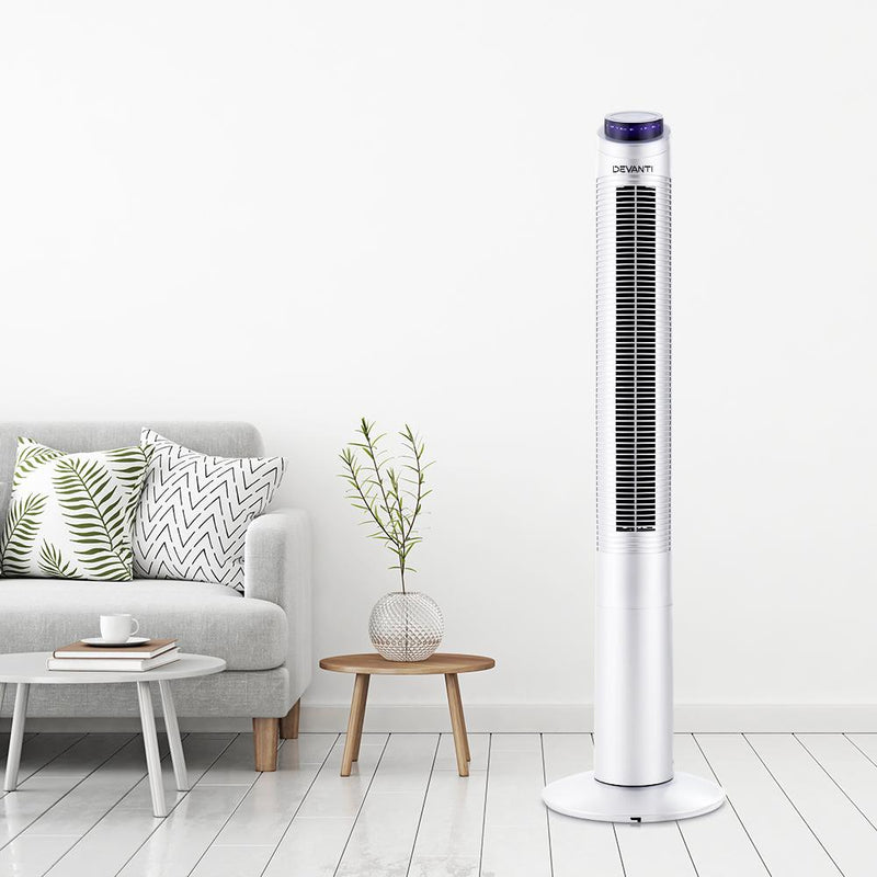 Bostin Life Devanti 122Cm 48 Tower Fan Oscillating Bladeless Fans W/remote Timer Dropshipzone