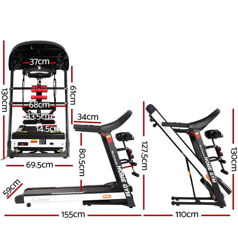Bostin Life Auto Incline Home Gym Fitness Exercise Electric Treadmill 450Mm 18Kmh 3.5Hp With