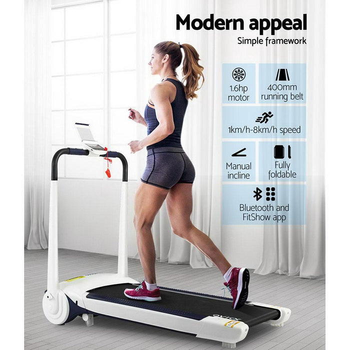 Bostin Life Q1 Compact Electric Treadmill Home Gym Exercise Machine - White Sports & Outdoors >