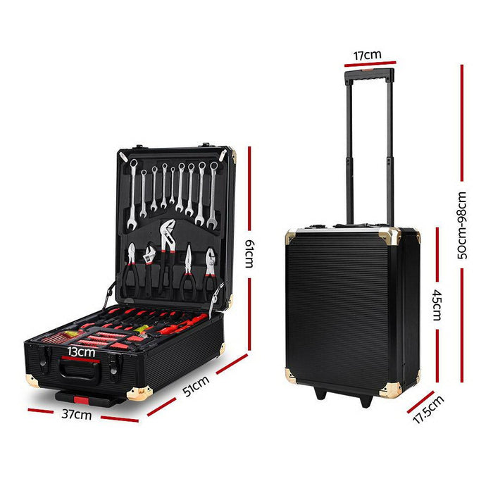 Bostin Life 816Pcs Tool Kit Trolley Case Mechanics Box Toolbox Portable Diy Set Bk Dropshipzone