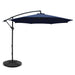 Instahut 3M Umbrella With 48X48Cm Base Outdoor Umbrellas Cantilever Sun Beach Garden Patio Navy Home