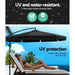 Instahut 3M Umbrella With 48X48Cm Base Outdoor Umbrellas Cantilever Sun Beach Uv Black Home & Garden