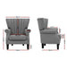 Bostin Life Artiss Upholstered Fabric Armchair Accent Tub Chairs Modern Seat Sofa Lounge Grey