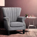 Bostin Life Artiss Upholstered Fabric Armchair Accent Tub Chairs Modern Seat Sofa Lounge Grey