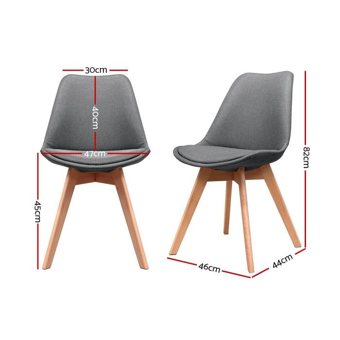 Bostin Life Artiss Dining Chairs Dsw Retro Replica Eames Eiffel Kitchen Chair Cafe Grey Dropshipzone