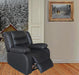 Fantasy Recliner Pu Leather 1R Black Furniture > Living Room