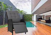 Gardeon Recliner Chair Sun Lounge Setting Outdoor Furniture Patio Wicker Sofa Dropshipzone