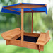 Bostin Life Wooden Outdoor Sand Box Set Pit - Natural Wood Dropshipzone