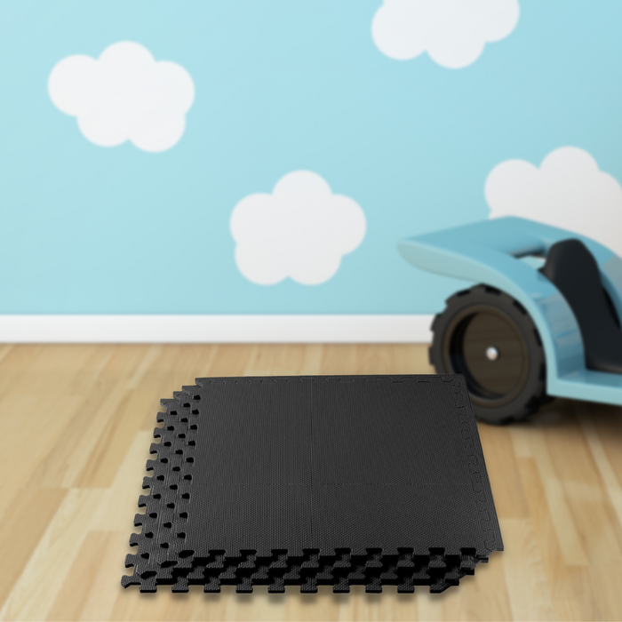 EVA Fitness Home Gym Interlocking Floor Puzzle Mat - 4 Tiles