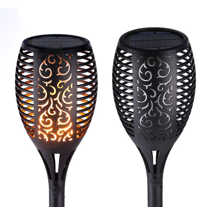 10 Pcs Solar 96 LED Torch Lights with Flickering Dancing Flame Effect