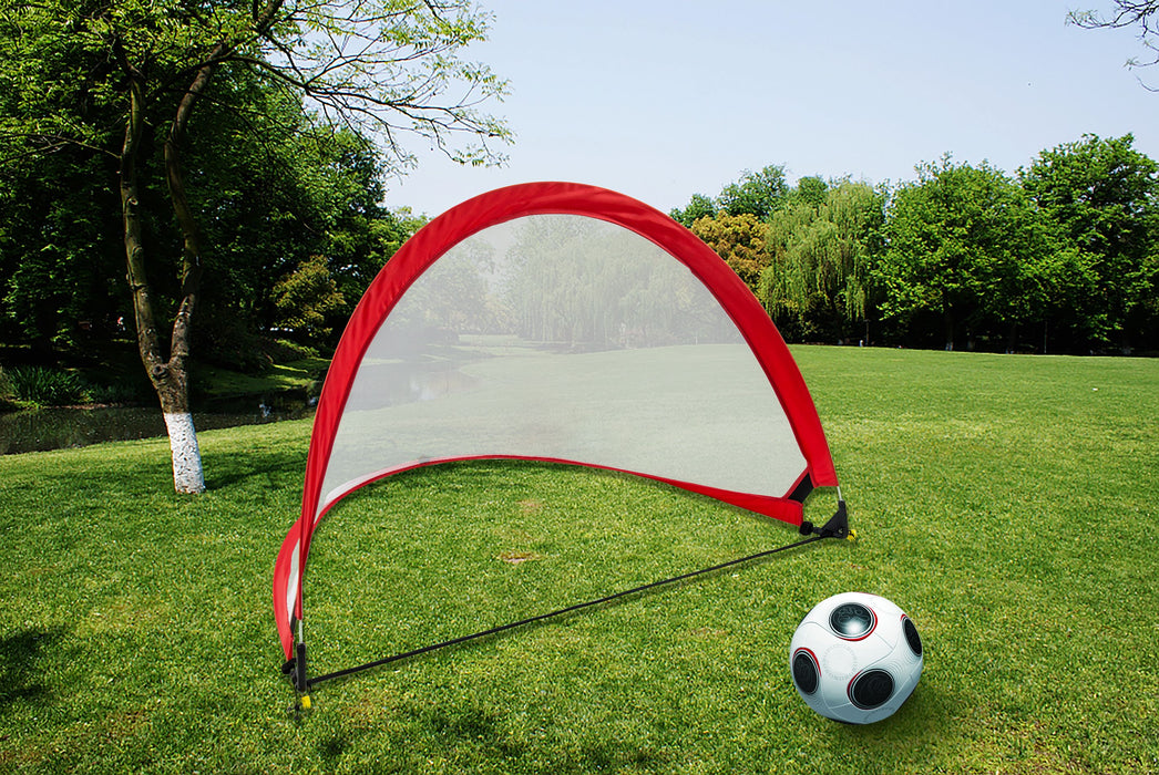 Kids Soccer Goals Set with 2 Pop Up Soccer Goals Cones and Carry Bag