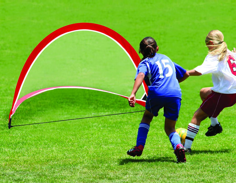 Kids Soccer Goals Set with 2 Pop Up Soccer Goals Cones and Carry Bag