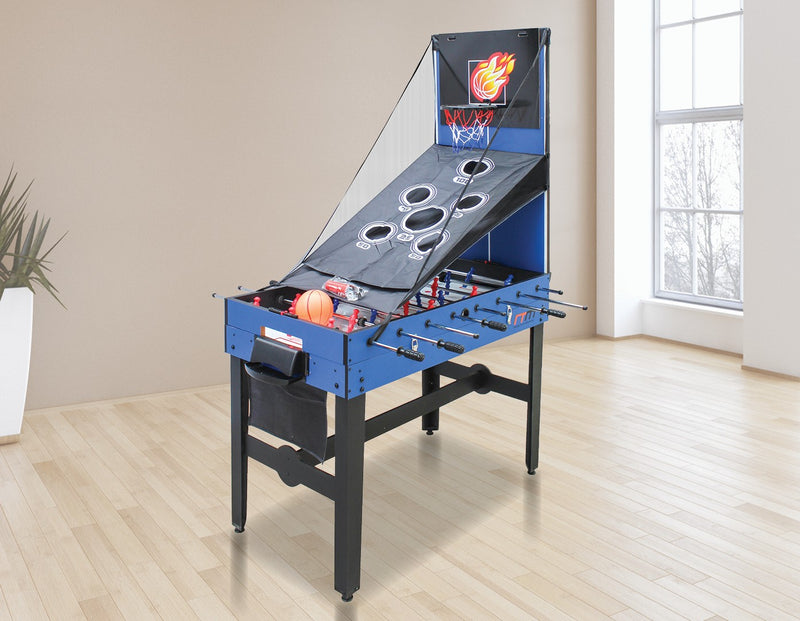 12-in-1 4FT Combo Games Table with Foosball Air Hockey Table Tennis and More