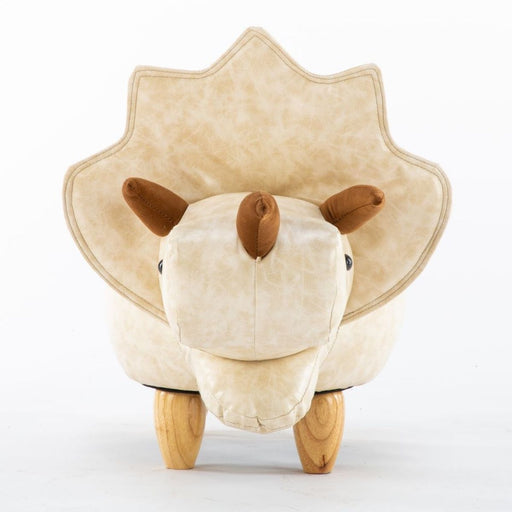 Bostin Life Ottoman Storage With Wooden Footrest - Ben Beige Triceratops Baby & Kids > Furniture