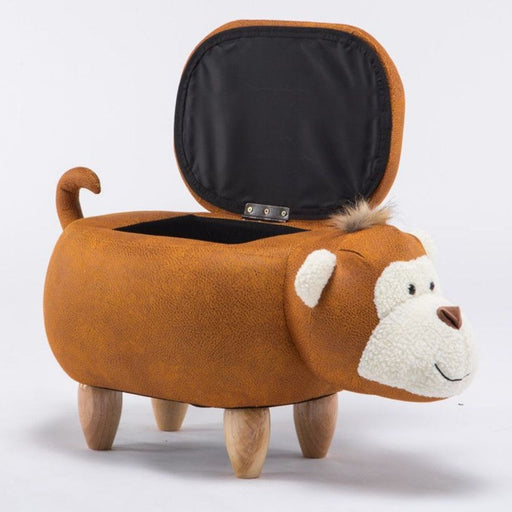 Bostin Life Ottoman Storage With Wooden Footrest - Bernice Brown Monkey Baby & Kids > Furniture