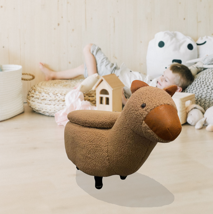 Bostin Life Ottoman Storage With Wooden Footrest - Horace Brown Alpaca Baby & Kids > Furniture