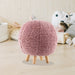 Bostin Life Fleece Ball Stool With Natural Wooden Legs - Pink Baby & Kids > Furniture