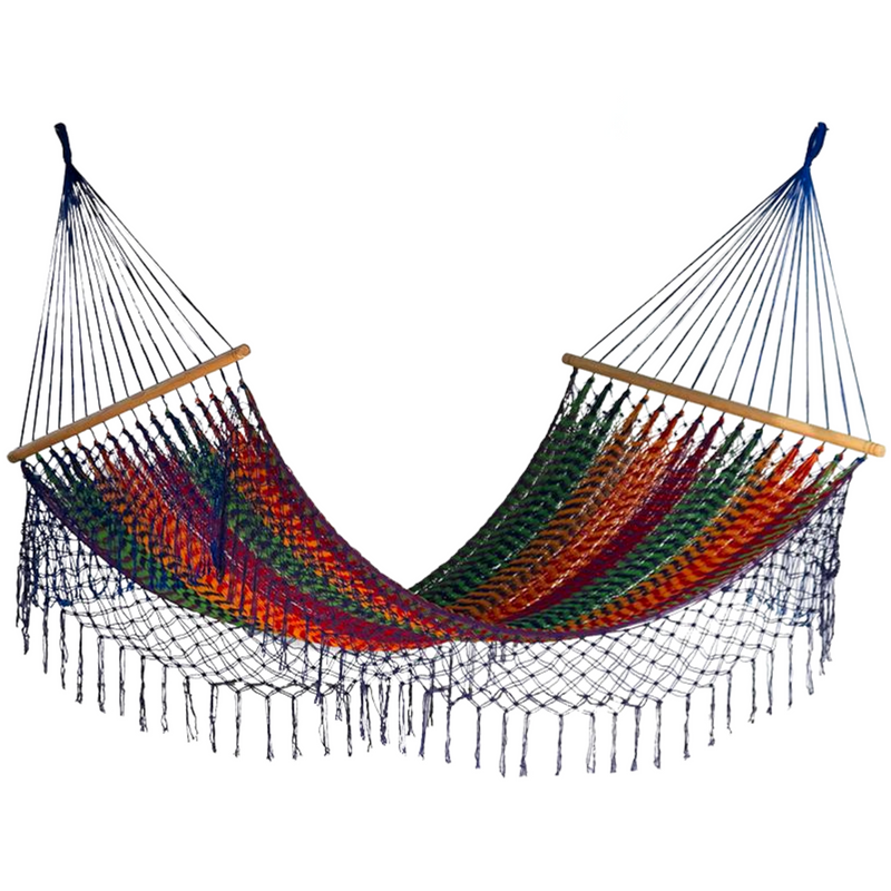 Resort Style Fringed King Size Hammock - Mexicana