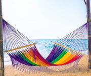 Bostin Life Resort Style Fringed King Size Hammock - Rainbow Home & Garden > Outdoor Living