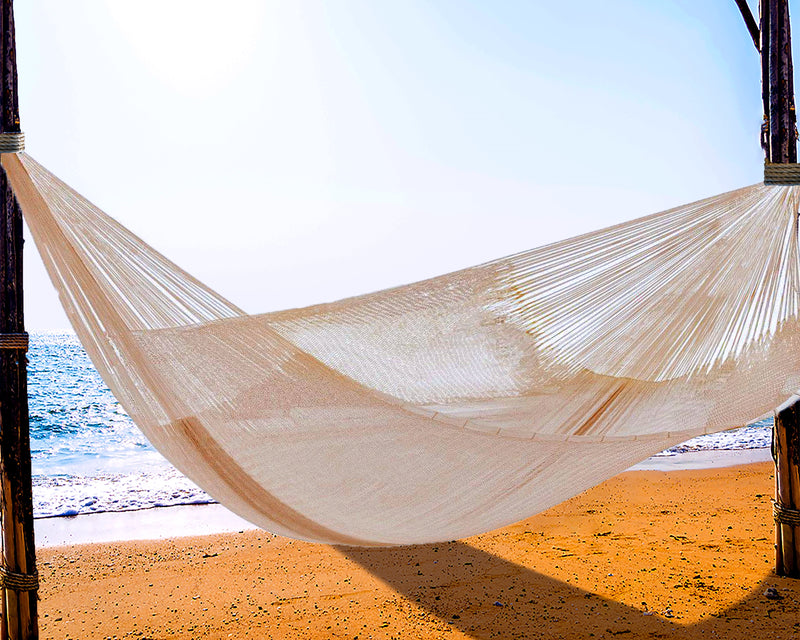 Bostin Life Super Nylon Jumbo Size Hammock - Cream Home & Garden > Outdoor Living