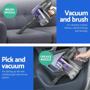 Bostin Life Devanti Corded Handheld Bagless Vacuum Cleaner - Purple And Silver Dropshipzone