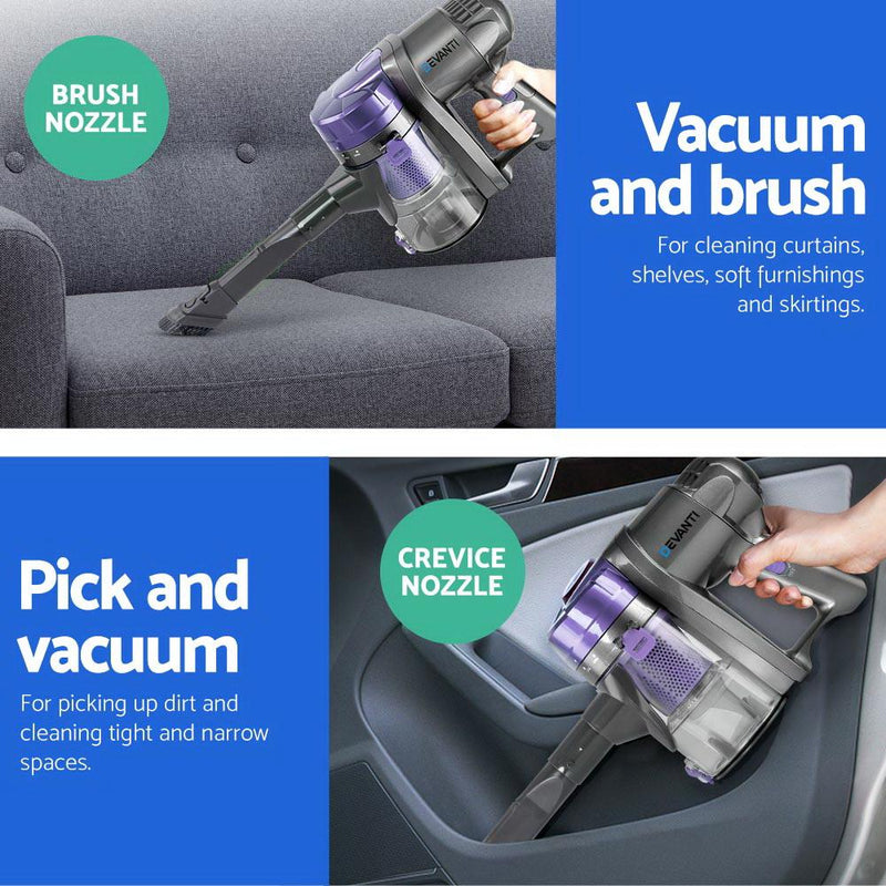 Bostin Life Devanti Corded Handheld Bagless Vacuum Cleaner - Purple And Silver Dropshipzone